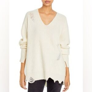 Helmut Lang distressed cashmere and wool sweater woman’s small